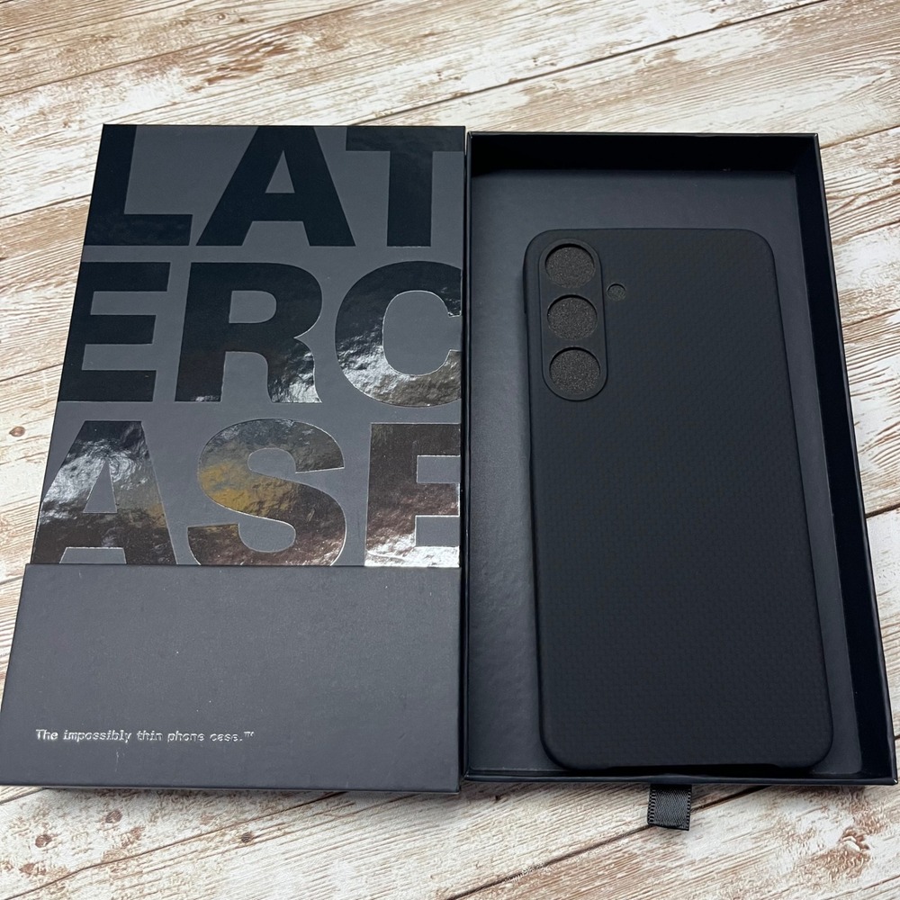 Latercase Midnight Black Samsung Galaxy S24 Plus Phone Case Impossibly Thin Open